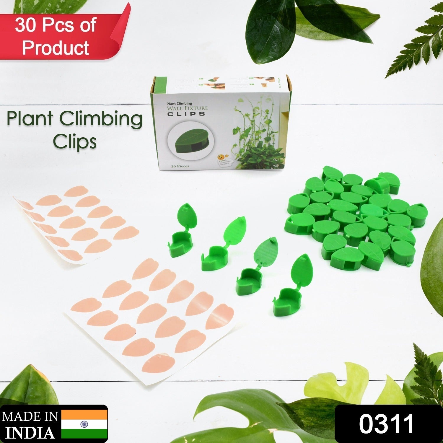 Plant Climbing Wall Fixture Clip Self-Adhesive Hook Vines Traction Invisible Stand Green Plant Clip Garden Wall Clip Plant Support Binding Clip Plants for Indoor Outdoor Decoration (30 Pcs Set) Plant Climbing Wall Fixture Clip Self-Adhesive Hook Vines Traction Invisible Stand Green Plant Clip Garden Wall Clip Plant Support Binding Clip Plants for Indoor Outdoor Decoration (30 Pcs Set)